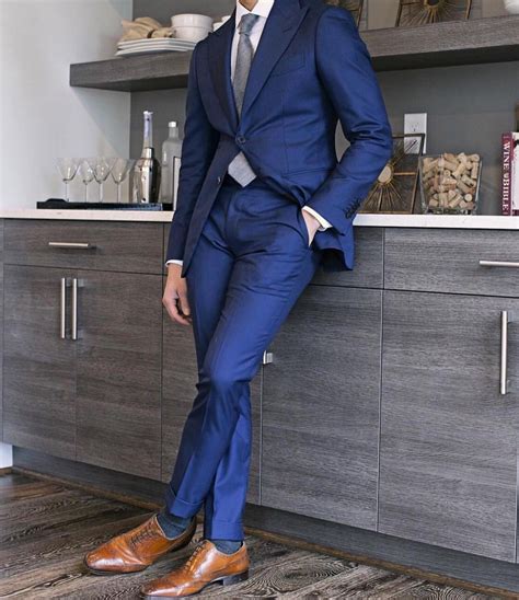 navy suits brown shoes|blue suit brown shoes wedding.